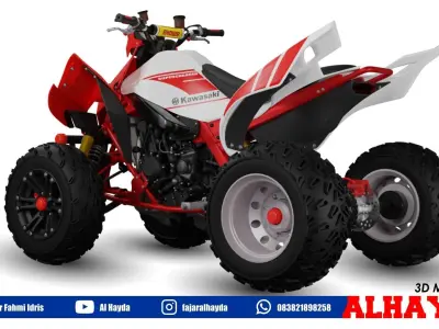ATV Quad-bike Low-poly 3D model