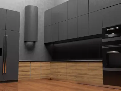 3D model Luxury Modern Kitchen 3D model