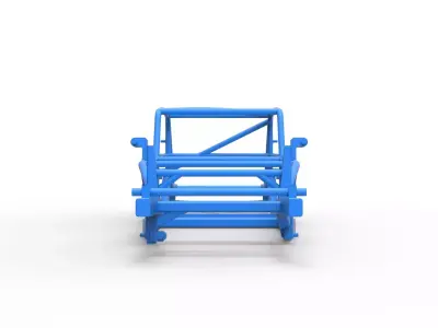Frame of Vintage Asphalt Modified stock car Scale 1 to 25 3D print model