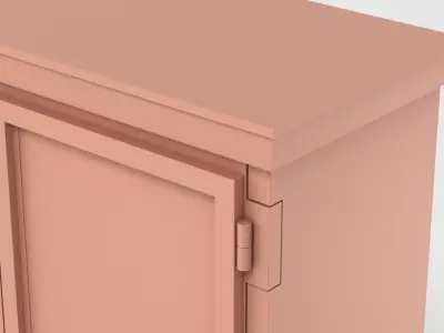 Designer Tall Cupboard 3D model