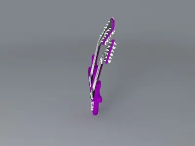 B C Rich Wave double neck guitar Free 3D model
