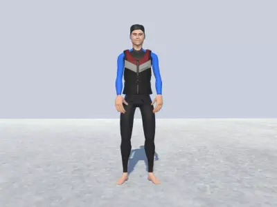 Swim Suit Avatar Rigged  Low-poly 3D model