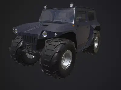 Cross-Country Vehicle Low-poly 3D model