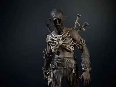 SkinnyOrc4 Low-poly 3D model