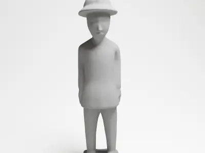 Green Man an African wood sculpture 3d scan 3D model