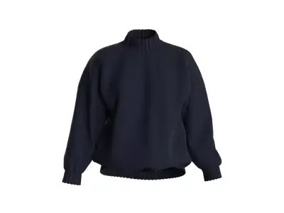 Female knit long sleeve 3D model