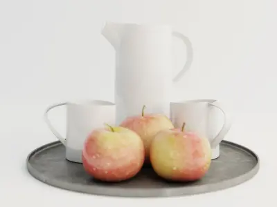 Aria set with apples 3D model