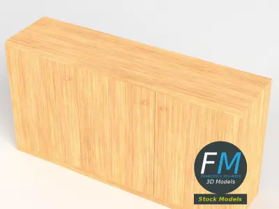 Wooden sideboard 1 3D model