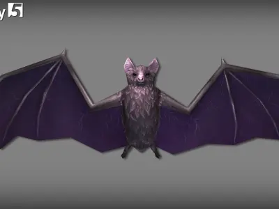 Animated Bats Pack Low-poly 3D model