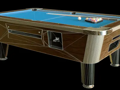 Pool Table Low-poly 3D model