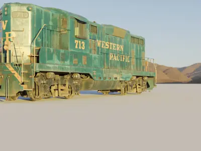 train 3D model 10