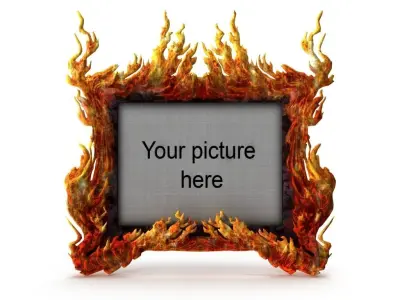 Fire picture frame 3D model