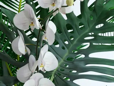 Exotic bouquet 3D model