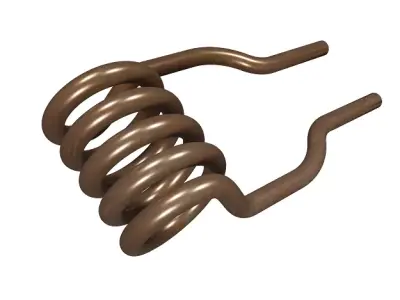 Antique Immersion Heating Coil Low-poly 3D model