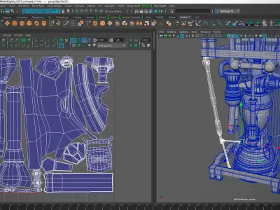 PBR Merlin Engine Test Rig 3D 3D model