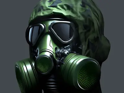 Helmet 3d model military combat Military Low-poly 3D model 2