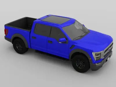 Modern Pickup Truck in obj and fbx formats 3D model