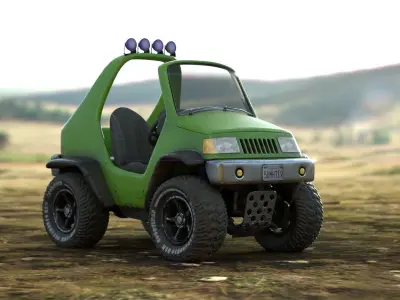 4WD Mini Low-poly 3D model