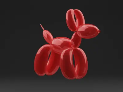 Dog Balloon  Low-poly 3D model