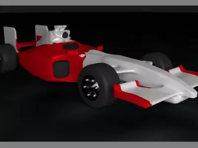 Formula 1 - White and Red 3D model