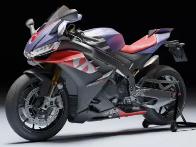 Aprilia RSV4 Factory 2021 Low-poly 3D model