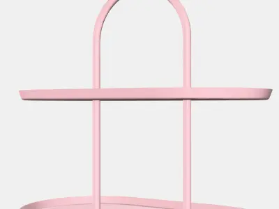 SOMMAROGA Serving stand two tiers Low-poly 3D model