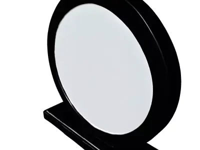 Modern Black Marble Desk Mirror Low-poly 3D model