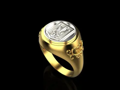 Round signet for men  20   3D print model