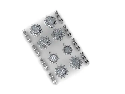 Stylish Earring for diamonds 3D print model