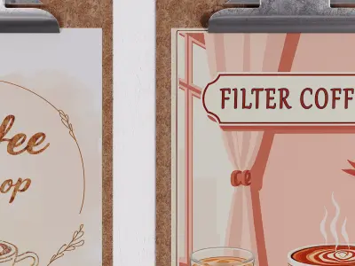  Menu for a coffee shop 3D model