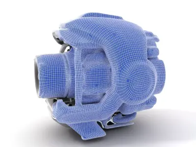 Futuristic Camera Drone Engine model pack Low-poly 3D model