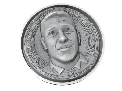 Alexis Sanchez Footballer Medallion 3D print model