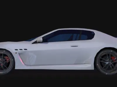 Maserati Gran Turismo Low Poly Low-poly 3D model
