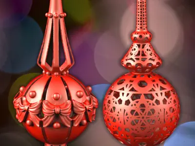 Christmas Tree decorations 3D print model