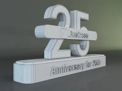  25 years anniversary 3d model a661a 3D model