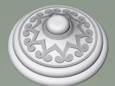 Decorative Ceiling Rosette for Lighting 3D print model