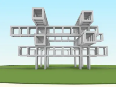 Vierendiel frame model 3D model