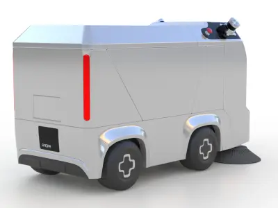 Robot street cleaner 3D model