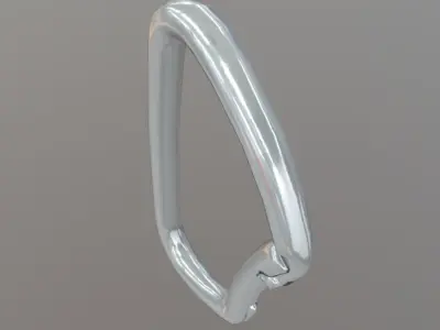 CC0 - Carabiner metal Free low-poly 3D model