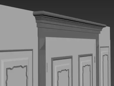 Wall and door Design Classic Styles 3D model