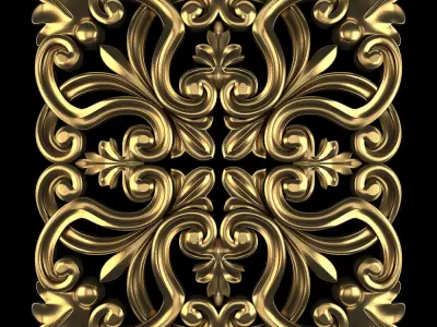 Decorative Wall Rosettes 03 3D model