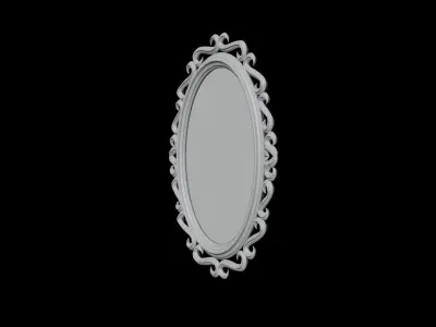 Oval Mirror Frame 3D model