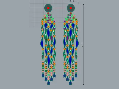  earring Niagara N - 212 3D print model