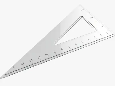 Ruler three-sided 01 3D model