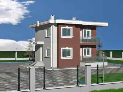 villa model Low-poly 3D model