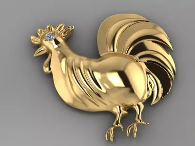 Chicken Pendant 3D print model