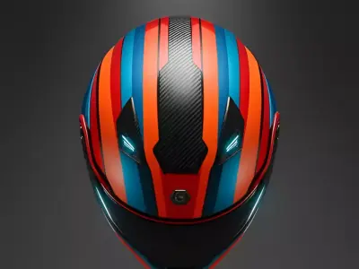 Motorcycle Helmet Low-poly 3D model