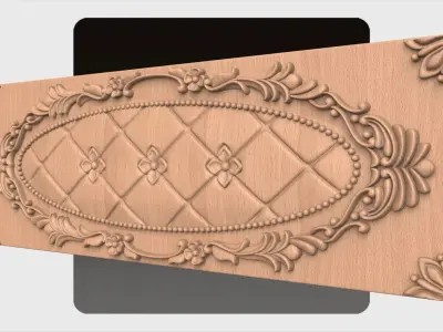 Carved decor ornament for cnc 07 3D model