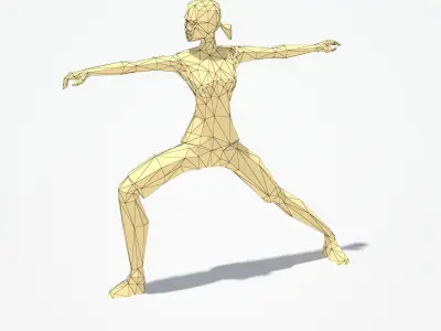 Yoga Pose Sport  Low-poly 3D model