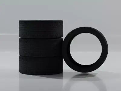 All Purpose Rubber Car Tire 3D model